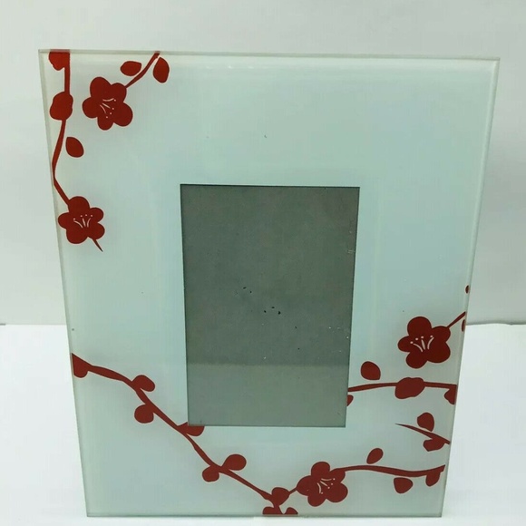 Picture Frame 4x6" Red White Floral Vase Lot 2 Pcs - Picture 5 of 8
